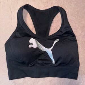 PUMA black and silver sports bra